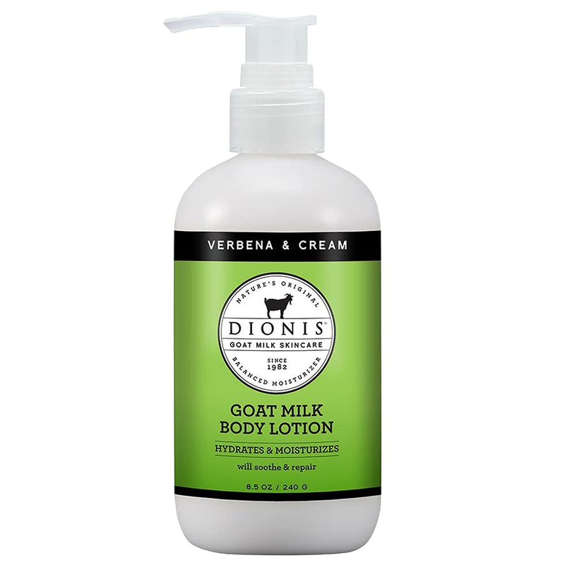 Dionis - Goat Milk Skincare Verbena & Cream Scented Hand Cream & Lotion Set (1 oz and 8.5 oz) - Made in the USA - Cruelty-free and Paraben-free - BeesActive Australia