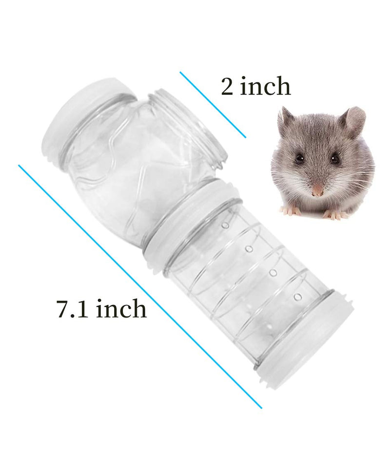 WishLotus Hamster Tubes, Adventure External Pipe Set Transparent MaterialHamster Cage & Accessories Hamster Toys to Expand Space DIY Creative Connection Tunnel Track Rat Toy White - BeesActive Australia