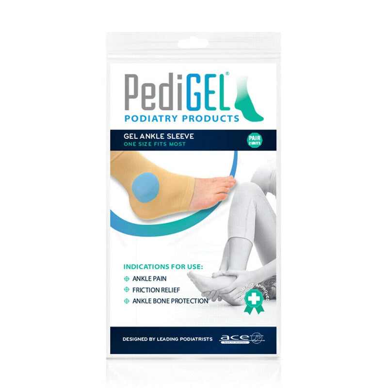 PediGel® - Medically Approved Ankle Sleeve With Gel Pads, Gel Ankle Sleeve, Ankle Protector - 2 Units - BeesActive Australia