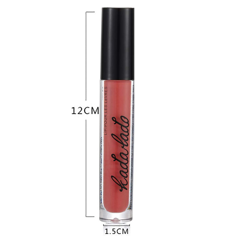 Eyret Matte Liquid Lipstick Velvet Non-stick Cup Lip Gloss Long Lasting Moisturizing Lip Glaze Beauty Makeup Lipsticks for Women and Girls (Red8#) Red8# - BeesActive Australia