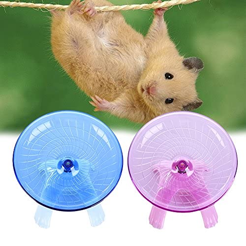 Hamster Flying Saucer Exercise Wheel Toys Silence Quite Spinner for Gerbil Rat Chinchillas Guinea Pig Squirrel Small Animal Red - BeesActive Australia