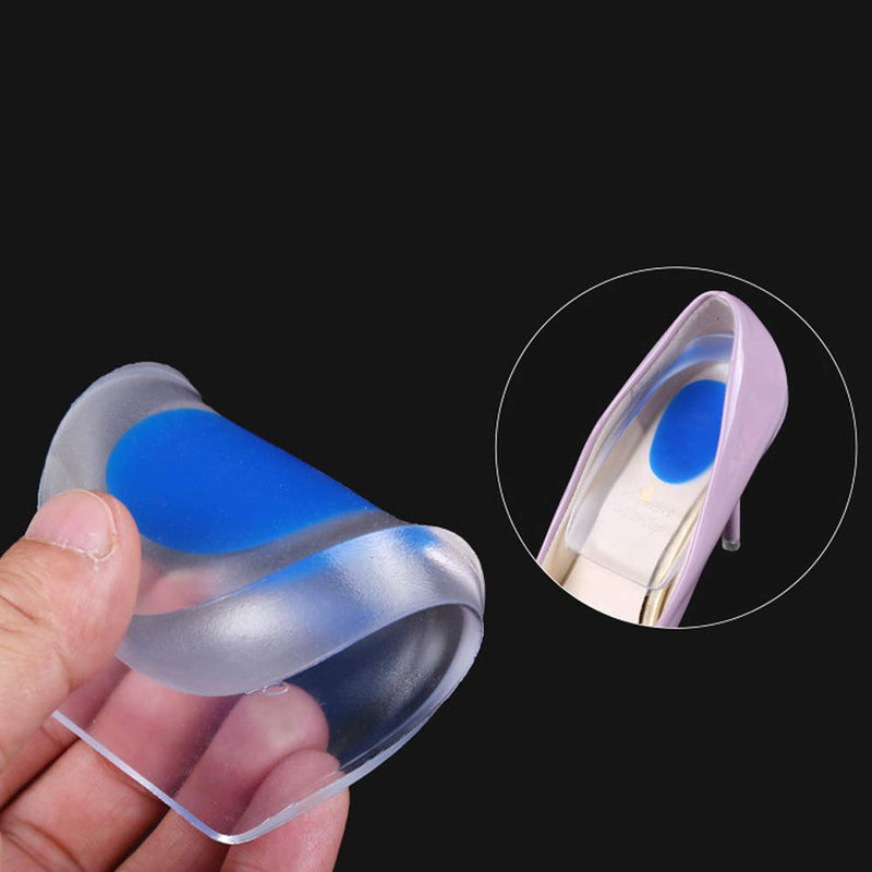 1 Pair Gel Heel Cups Plantar Fasciitis Inserts Pads for Heel Pain, Bone Spur & Achilles Pain 35-39 (UK 4-7) Blue - BeesActive Australia