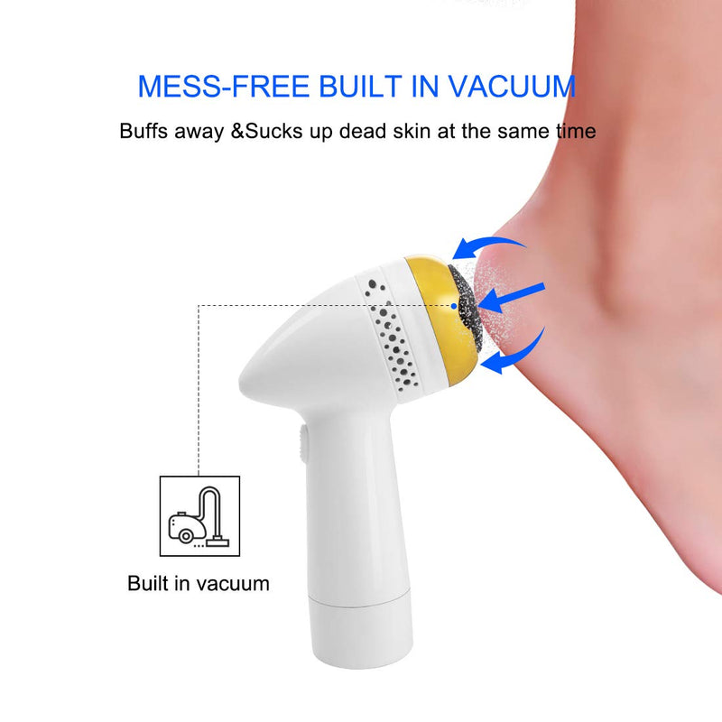 CGBE Electric Callus Remover For Feet, Electronic Vacuum Foot File, Portable Rechargeable Dead Skin Remover for Feet,Pedicure Tool Kit Foot Care for Dead Hard Cracked, Feet Scraper Ideal Gift Upgrade Gold - BeesActive Australia