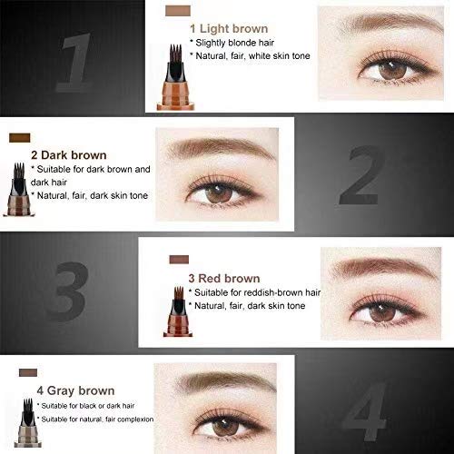 Eyebrow pencil-micro-movement eyebrow pencil-easy to draw natural eyebrow pencil (pack of 2) (Black) Black - BeesActive Australia