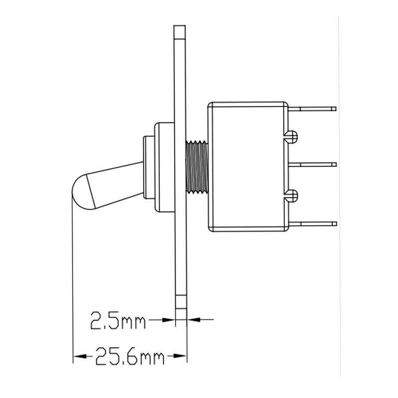 [AUSTRALIA] - JZLiner Marine Toggle Switches for a Boat 12V 15A On Off On Momentary Panel 3Pin Control 