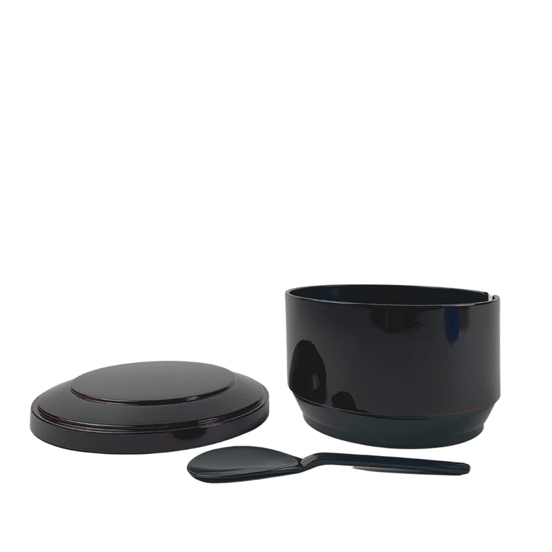 JapanBargain 4777, Rice Serving Bowl with Lid and Rice Paddle Spoon Japanese Ohitsu Container Made in Japan, Burgundy Color, Serving 4-6 People Large - BeesActive Australia