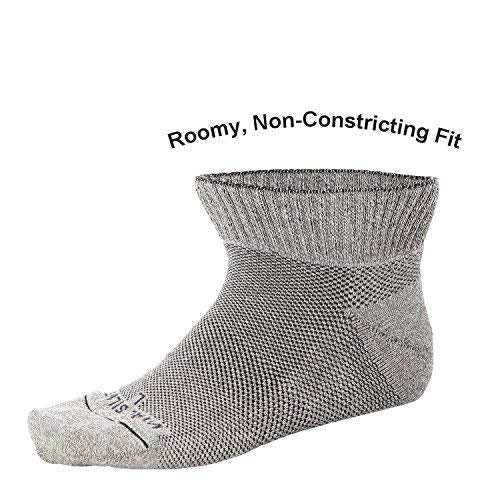 Vital Salveo- Soft Non Binding Seamless Circulation Diabetic Socks-(Ankle, Large) L Light Grey - BeesActive Australia