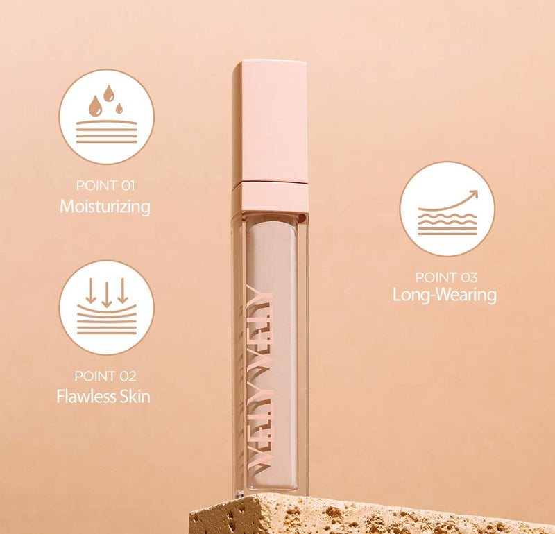 VELY VELY IM Custom Flawless Concealer - Hydrating Lightweight Full Coverage Conceals Corrects Covers Dark Circles and Blemishes (0.26 Fl oz / 7.5g) #Fair Fair - BeesActive Australia