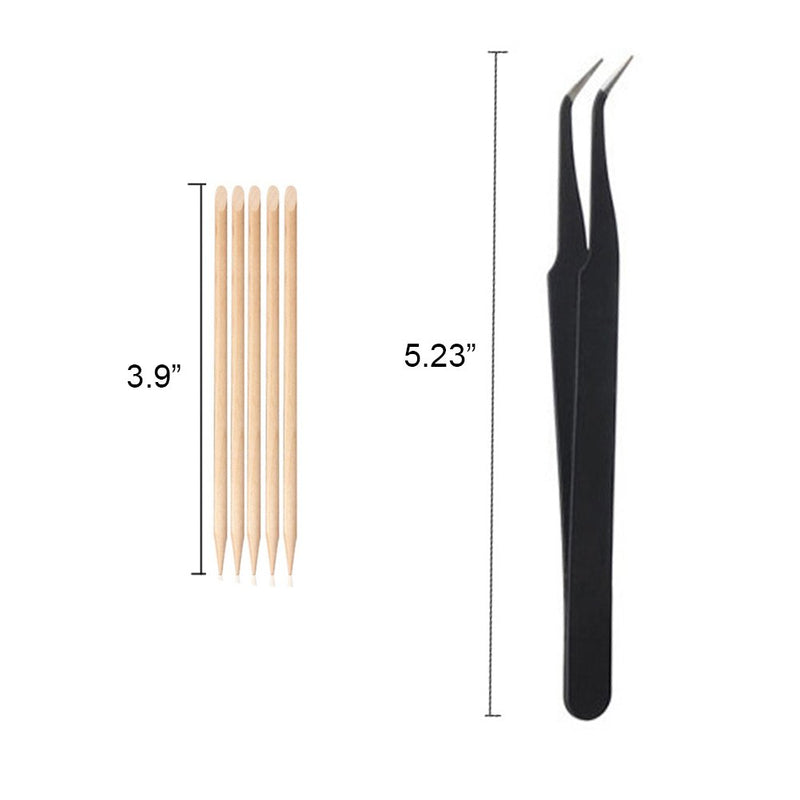 WOKOTO 24 Sheets Nail Vinyls Set Nail Stencils Hollow Nail Sticker Nail Art Tools For Diy With 1 Pcs Anti-Static Tweezers And 5 Pcs Wood Nail Art Stick Cuticle Pusher C - BeesActive Australia