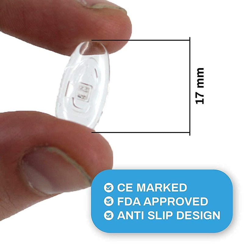 Premium Grade Soft Silicone Nosepads- Tear Drop �A� Shaped Push Click or Screw in Nose Pads � 4 Different Sizes, 11mm, 13mm 15mm, 17mm. Different Qty for Sunglasses Eyeglasses by Sports World Vision 15mm Push Fit 2 Pairs - BeesActive Australia