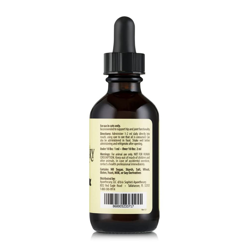 Sophie's Apawthecary Cat Hip and Joint Glucosamine Liquid Supplement 2 oz for Pain Relief and Improved Joint Flexibility - BeesActive Australia