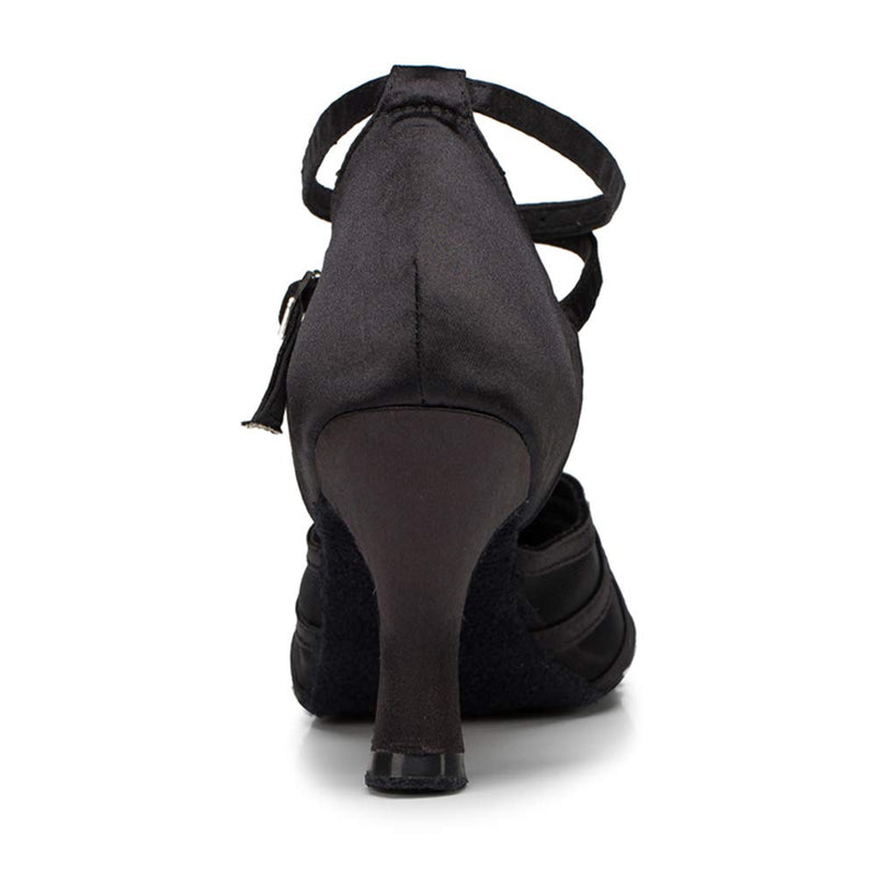 [AUSTRALIA] - DKZSYIM Women's Latin Dance Shoes Ballroom Performance Shoes,Model YCL189 9 Black-3" Heels 