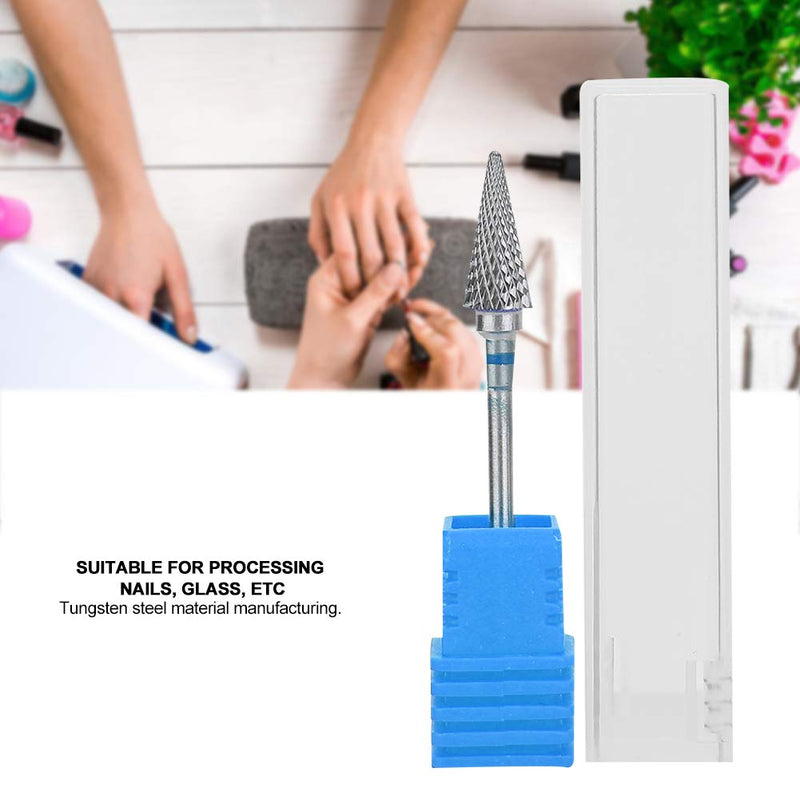 Nail Drill Bits,Tungsten Steel Nail Art Manicure Drill Bits Electric Pedicure Manicure Grinding Head Nail Polishing Accessory Portable Electric Nail Drill (Blue) - BeesActive Australia