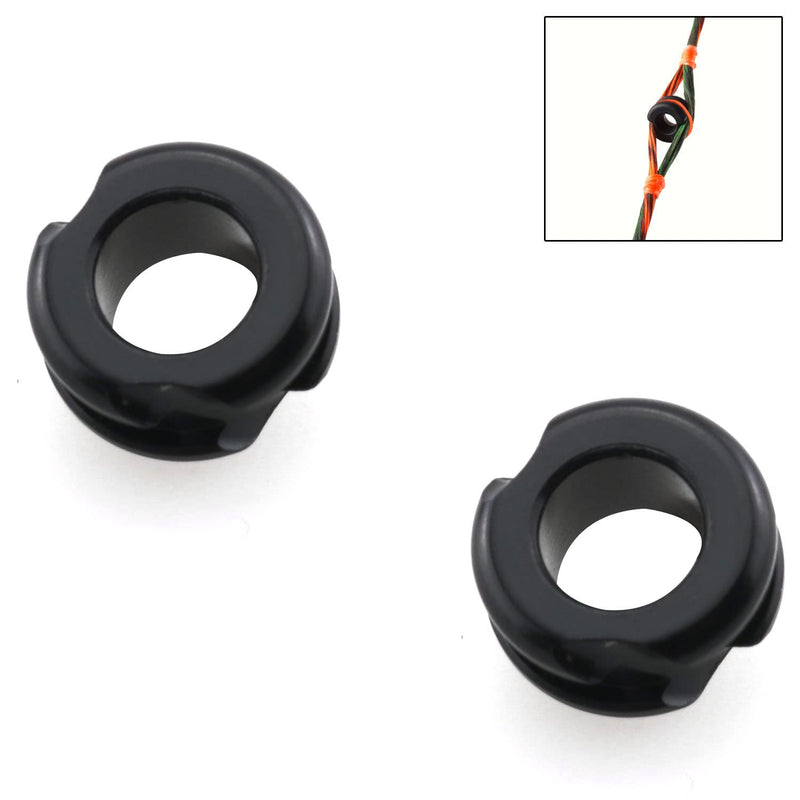 ZZHXSM 2pcs Aluminum Alloy Archery 1/4" Metal Peep Sight for Compound Bow Hunting View Bow Accessories, Black - BeesActive Australia