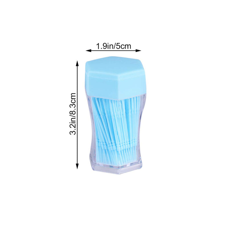 Healifty 600pcs Interdental Brushes Plastic Dental toothpicks Interdental Cleaners with Boxes (White Blue Pink) As Shown 1 - BeesActive Australia