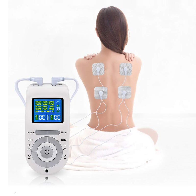 TENS & EMS Massage Device with 12 TENS Modes-Therapy Massager for Pain Muscle Back Neck Stress Sciatic Relief Muscle Nerve Stimulators - BeesActive Australia