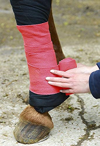STORMER Horse Polo Leg Wraps Soft Fleece Leg Bandage Set of 4 Red - BeesActive Australia