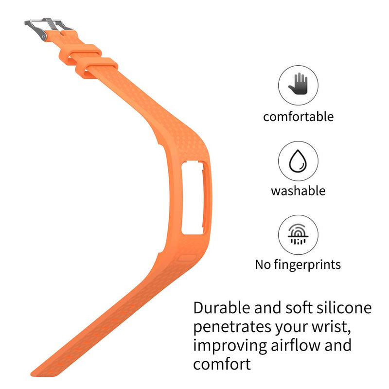 Watbro Bands Compatible with Garmin Vivofit 1/ Vivofit2, Soft Silicone Colorful Replacement Watch Band Strap Wristband for Vivofit 1/ Vivofit 2 Activity Tracker, for Women Men Small Large 4 Pack:Pink+Purple+Orange+Red large (7.25-9.47 inch) - BeesActive Australia