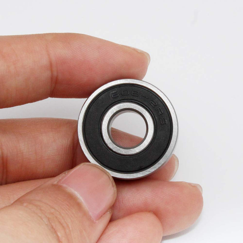 Wellgo 608-2RS Ball Bearings Skateboard Bearings Double Rubber Sealed Shielded Miniature Deep Groove Bearings 8mm x 22mm x7mm for Skateboards Inline Skate Scooter Roller Blade Skates etc -10pcs - BeesActive Australia