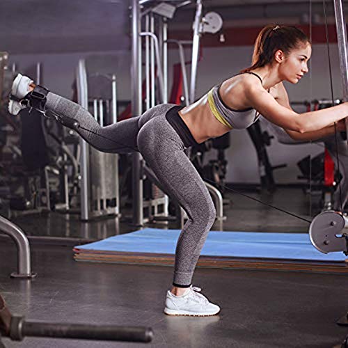 TOBWOLF 1 Pair Ankle Straps, Ankle Cuffs, D-Ring Ankle Cuffs for Cable Machines, Comfortable Workout Ankle Belt, Adjustable Padded Work Out Cuffs for Kickback, Glute Workout, Leg Extension Ankle Straps (With Extra Foot Strap) - BeesActive Australia