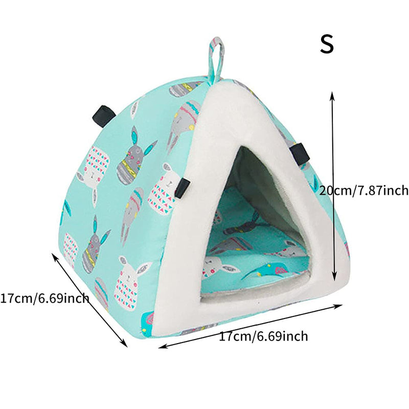 Keersi Warm Bird Nest Tent Hammock for Parrot Parakeet Cockatiel Conure Cockatoo African Grey Amazon Budgie Lovebird Finch Canary Hamster Gerbil Rat Chinchilla Guinea Pig Squirrel Hedgehog Cage Toy S Blue - BeesActive Australia