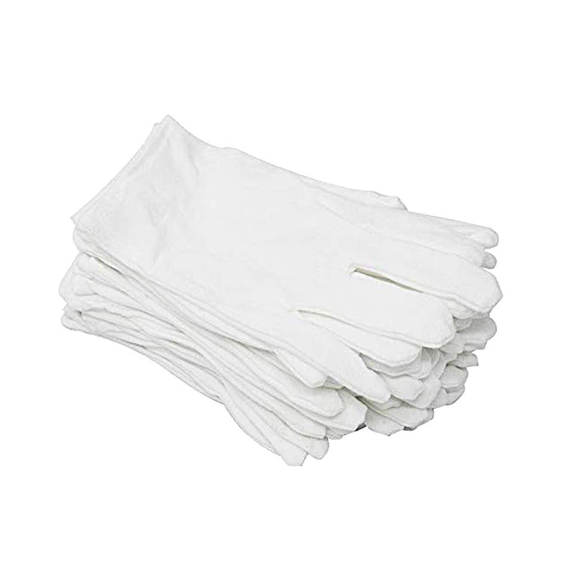 12 Pairs White Cotton Gloves Moisturizing Gloves for Women and Girls (M Size) - BeesActive Australia