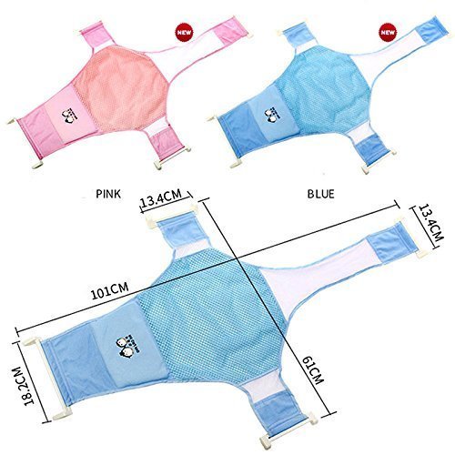 Itian Newborn Baby Infant Bath Seat Support Net Bathtub Sling Shower Mesh Bathing Cradle Seat Support Sling for Tub (Pink) Pink - BeesActive Australia