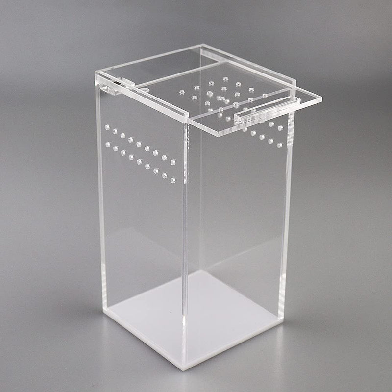 NANEEZOO Magnetic Acrylic Case, 2.9x2.9x6 Inch Nano Arboreal Tarantula Enclosure Reptile Habitat Terrarium Breeding Box for Spider Scorpion Sling Isopods Lizards Invertebrates Insect Mantis - BeesActive Australia