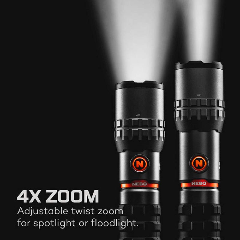 NEBO Slyde Rechargeable Flashlight with Work Light | Rechargeable Flashlight with 4 Light Modes and a Magnetic Base - BeesActive Australia