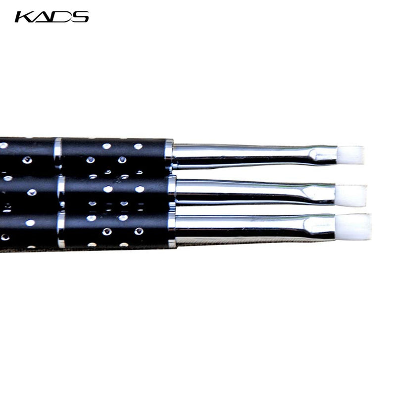 KADS 3pcs/set Size 2#/4#/6# Acrylic Nail Art Builder Hair Brush Drawing Pen Nail Brush Kit Painting Tools Nail Art UV Gel Brush size3-1 - BeesActive Australia