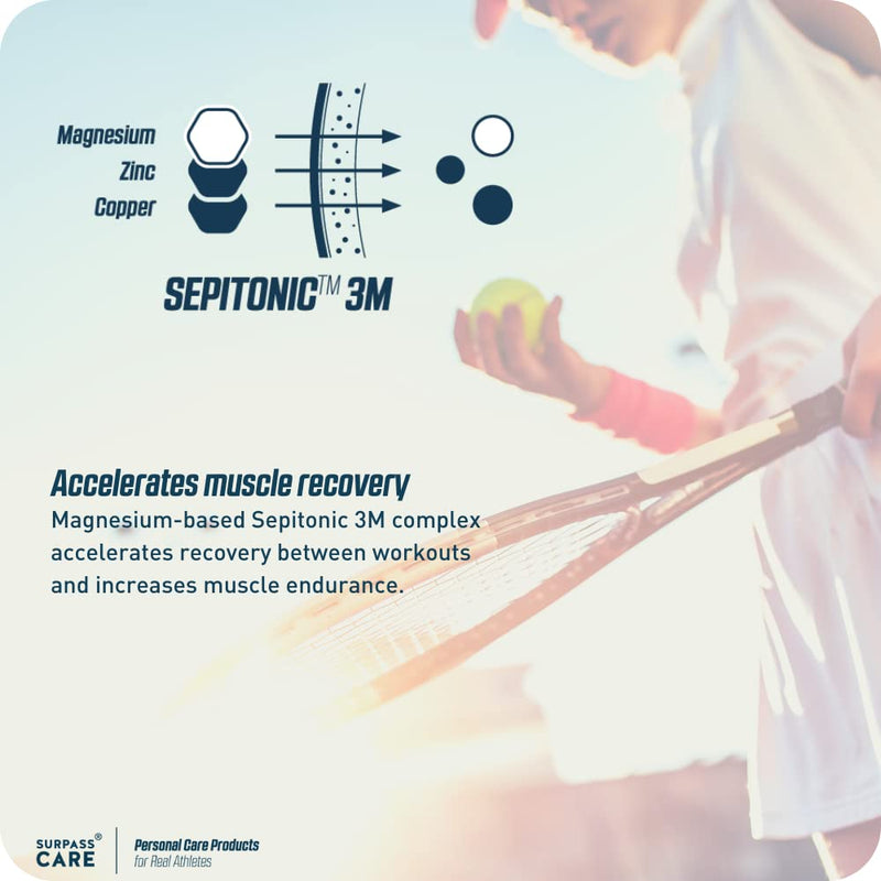 SURPASS-CARE Magnesium Recovery Gel for Athletes | Sepitonic Boosted | High Absorption Magnesium Source for Tired Muscles 200ml - BeesActive Australia