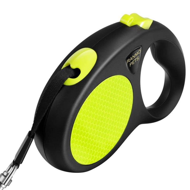 Dog Retractable Leash with Anti-Slip Handle and Tangle-Free Design ; Heavy Duty Nylon casing; 16 ft Polyester Filament Tape; for Dogs up to 55 lbs; Green - BeesActive Australia