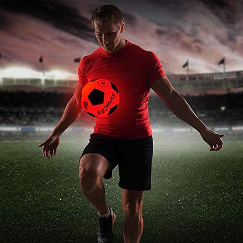 GlowCity Light Up LED Soccer Ball-Size 4 Blazing Red Edition Glows in The Dark with Hi-Bright LED's - BeesActive Australia