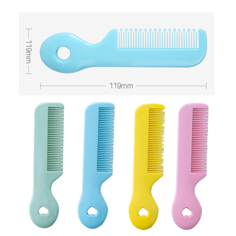 4 Pcs Baby Hair Brush, Round Head Baby Soft Brush Baby Comb Set for Cradle Cap Natural Soft Bristles Perfect Baby Shower - BeesActive Australia
