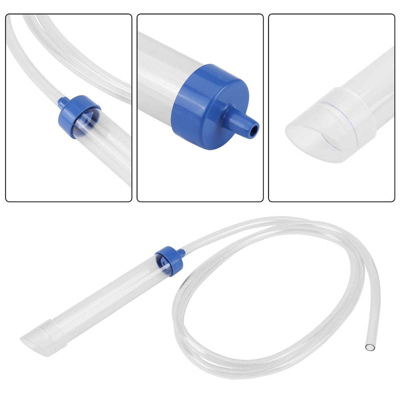 Aquarium Manual Water Changer Gravel Cleaner Water Filter Syphon Tube Fluids Transfer Tool PVC Sand Vacuum Cleaning Pump Fish Tank Cleaning Tool with 59in Long Pipe - BeesActive Australia