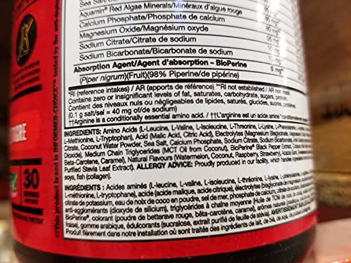 MUTANT GEAAR | 9.4g of EAA Powder + Arginine, 7g BCAAs, 4g Leucine, Electrolytes, Coconut Water, No Artificial Colours or Flavours | 30 Servings | Tropical Fruit Punch | 378g 378 g (Pack of 1) - BeesActive Australia