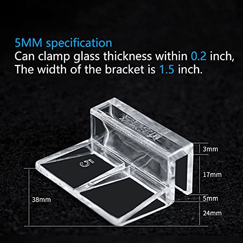 MEETOOT 4pcs Fish Tank Bracket 5mm Acrylic Fish Tank Support Tools Clear Aquarium Fish Tank Glass Cover Clip Support Holder - BeesActive Australia
