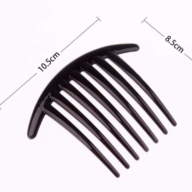 12 Pieces Hair Combs Slides Hair Combs Hair Side Comb Set Hair Clip Combs Hair Slides for Women Girls (Black and Brown) - BeesActive Australia
