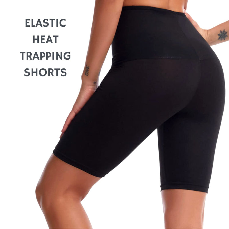 NANOHERTZ Sauna Sweat Shapewear Shorts Pants Thigh Workout Suit Waist Trainer Weight Loss Sweatsuit Exercise Fitness Women Small Above Knee Shorts - BeesActive Australia