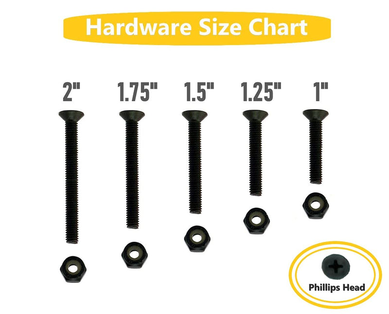 VJ Longboard Skateboard Riser Pads 6mm 12mm 14mm w Hardware Screw 1.25 1.5 1.75 2 inch, Black - BeesActive Australia