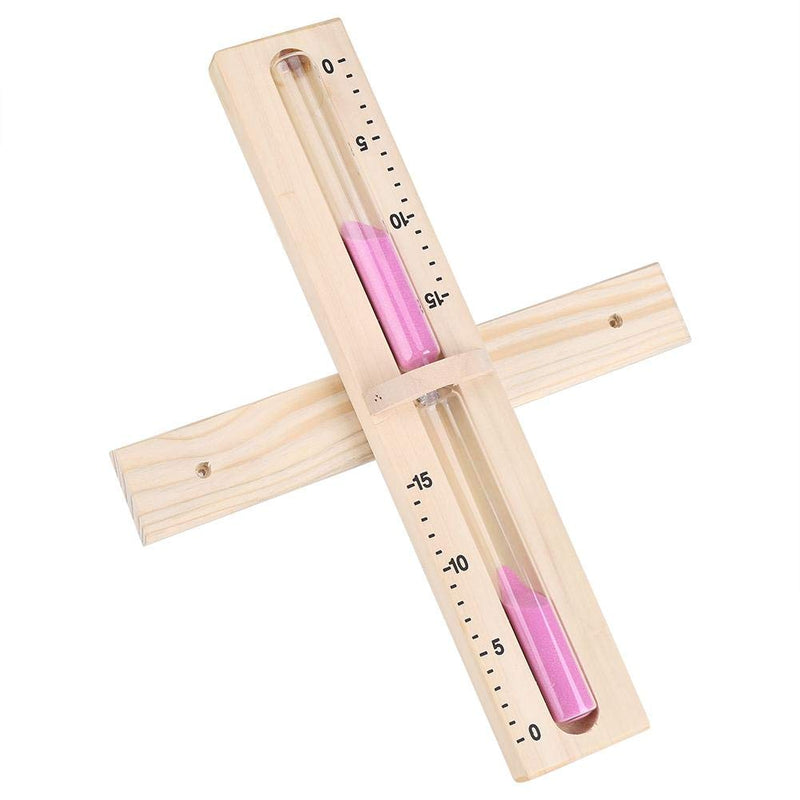 15 Minutes Sand Timer Sauna Sand Timer Sauna Timer Rotating Wooden with Glass Clock and Pink Sands - BeesActive Australia