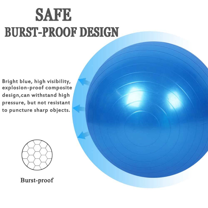 Horse Ball Training Toy, Anti-Burst Horse Exercise Ball Toy with Inflator Pump for Horse Lamb Goat Enterainment Toy Ball 22 Inch Blue - BeesActive Australia