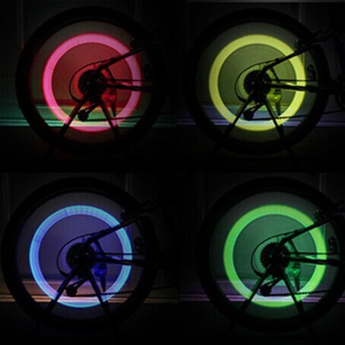 COSMOS 10 Pack of Led Flash Tyre Wheel Valve Cap Light For Car Bike Bicycle Motorbicycle Wheel Light Tire - BeesActive Australia