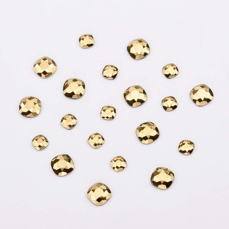 300pcs Gold Crystal Multi Shape Rhinestones For Nail Art Craft Mix 31 Style FlatBack 3d Stone Gems Set - BeesActive Australia