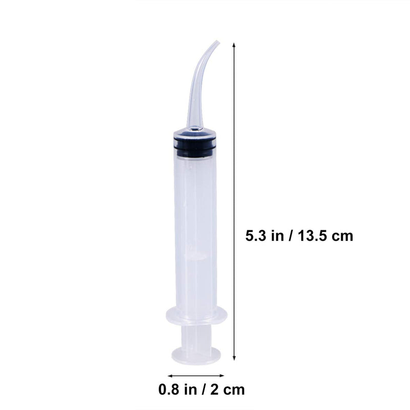 ROSENICE Dental Syringe 4pcs Disposable Dental Irrigation Syringe with Curved Tip for Dental Care (As Shown) - BeesActive Australia