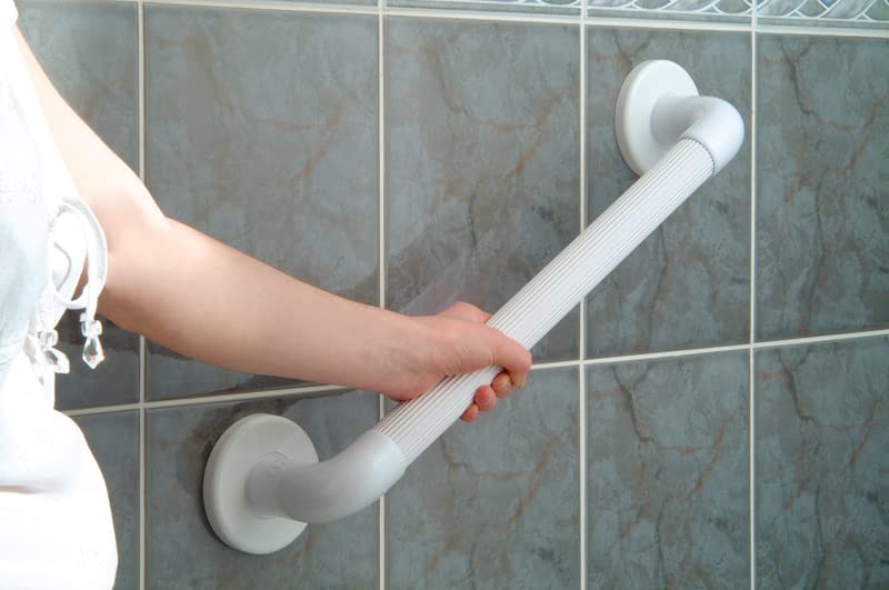 NRS Healthcare F19467 Plastic Fluted Grab Rail, White, 30 cm (12-inch) 30 cm (12-inch) - BeesActive Australia