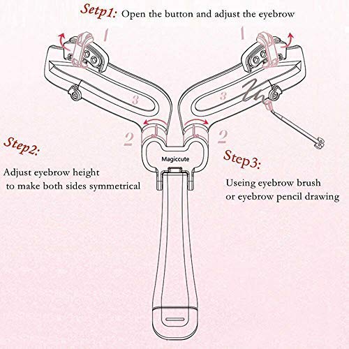 Adjustable Eyebrow Shapes Stencil Makeup Model Template Tool Eyebrow Template, Eyebrow Shaping Kit (Silver) Silver - BeesActive Australia