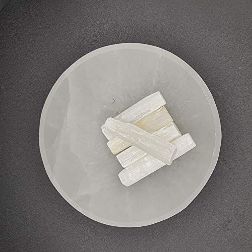 Selenite bowl Ritual bowl Alter Cleansing bowl Charging bowl Spiritual Energy Healing Meditation (6 cm) 1 Count (Pack of 1) - BeesActive Australia
