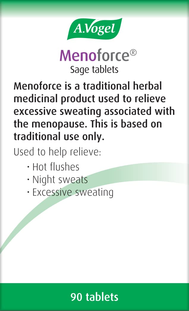 A.Vogel Menoforce Sage Tablets | for Menopausal Hot Flushes & Night Sweats | One-a-Day | 90 Tablets 90 Count (Pack of 1) - BeesActive Australia
