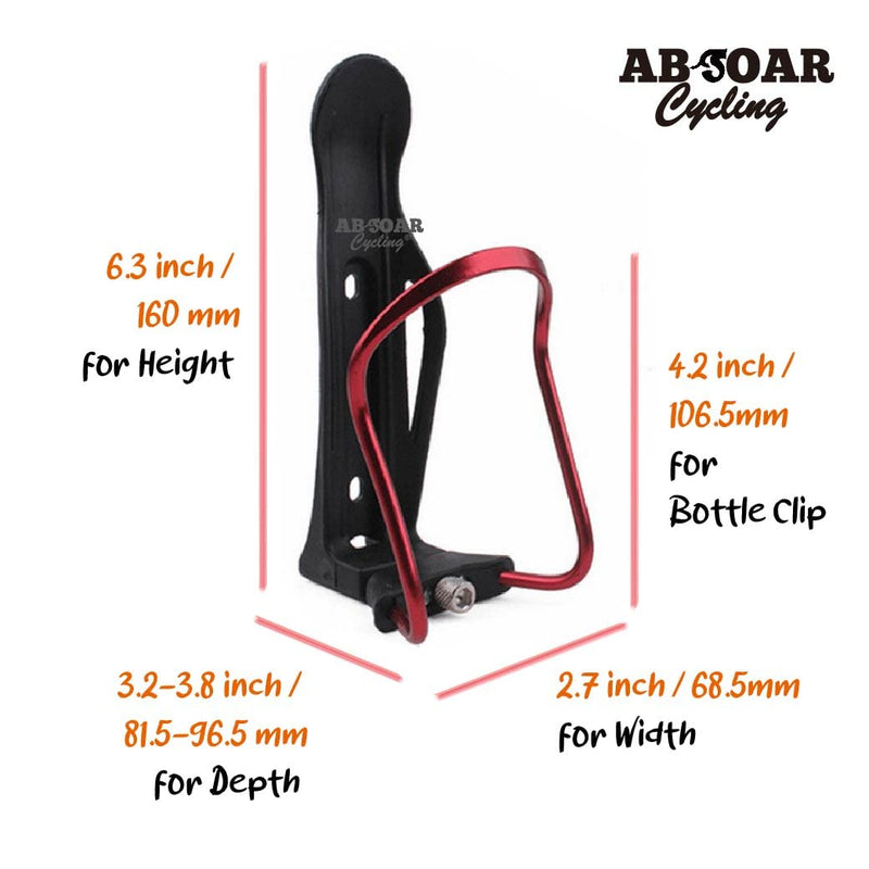 ABSOAR Cycling Water Bottle Holder for Road Bike Mountain Bike Adjustable Bottle Width with Screws, Black (2 sets) - BeesActive Australia